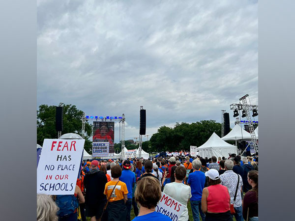 Protest organized by March for our lives (Photo Credit: Twitter handle @GabbyGiffords)