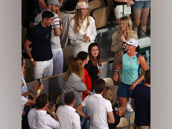 Iga Swiatek and Robert Lewandowski (Photo: WTA/ Twitter)