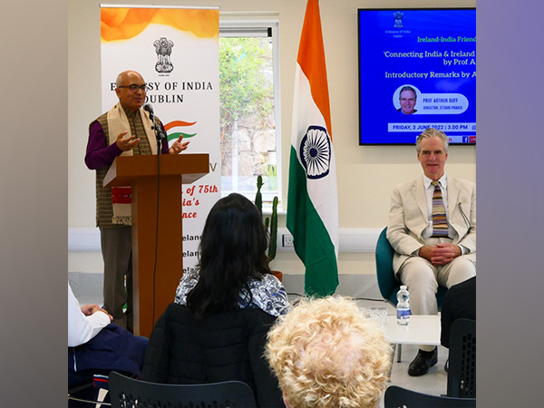 Indian Embassador to Ireland, Akhilesh Mishra at India-Ireland Friendship Lecture Series in Dublin