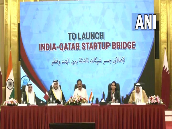 Vice President M Venkaiah Naidu launches India-Qatar Start-Up Bridge in Doha, Qatar. (Photo/ANI)