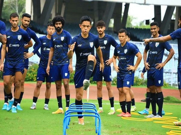 Team India during training (Photo: Twitter/Indian Football Team)