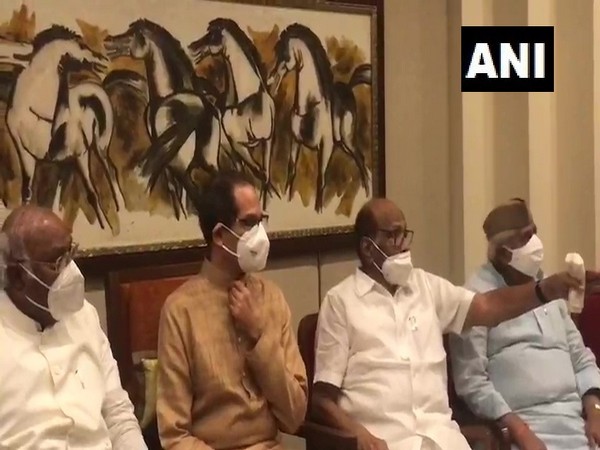 Maharashtra Chief Minister Uddhav Thackeray, NCP chief Sharad Pawar (Photo:ANI)