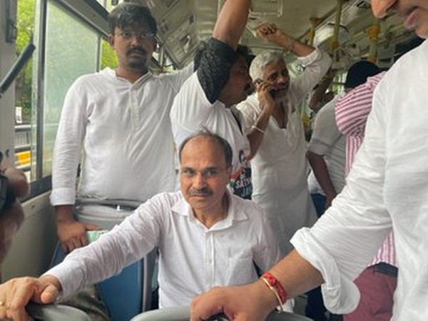 Congress MP Adhir Ranjan Chowdhury detained by Delhi Police. (Photo/ANI) 