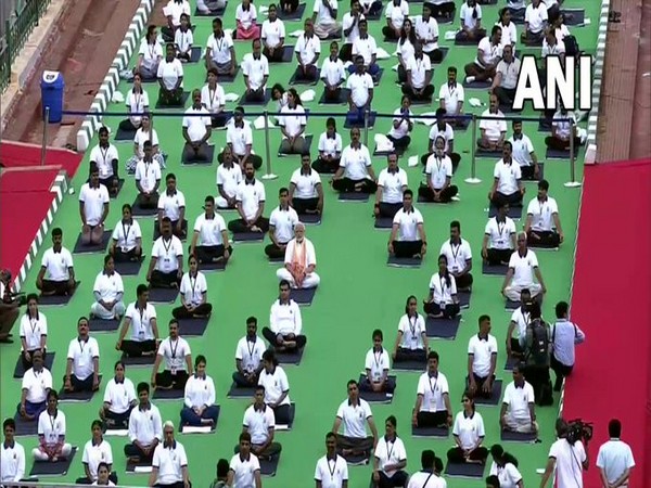 Prime Minister Narendra Modi leads the International Day of Yoga celebrations from Karnataka's Mysuru. (Photo/ANI)