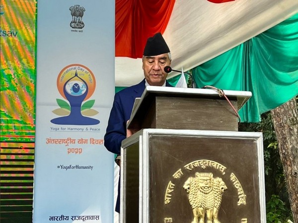 Nepal Prime Minister Sher Shah Deuba participates in Yoga Day event on Tuesday (Image Credit: Twitter)