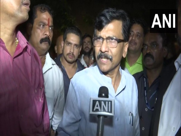 Shiv Sena MP Sanjay Raut in Mumbai (Photo/ANI)