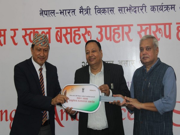 India gifts 75 ambulances, 17 school buses to Nepali organizations