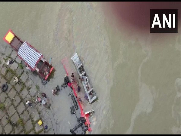 Visuals from the site where Indore-Pune bus falls off Khalghat Sanjay Setu in MP's Dhar (Photo/ANI)