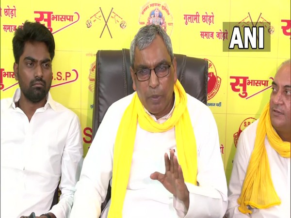 Suheldev Bharatiya Samaj Party chief Om Prakash Rajbhar (Photo:ANI)