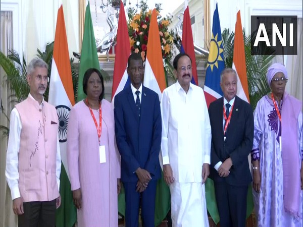 Vice President M Venkaiah Naidu meets African leaders over lunch at Hyderabad House