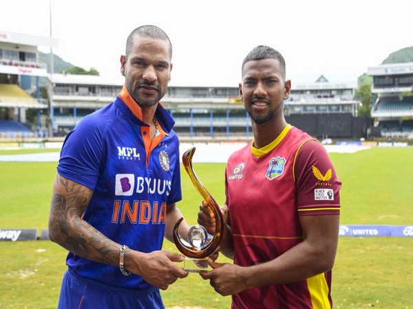 Shikhar Dhawan with Nicholas Pooran (Photo/BCCI-Twitter)
