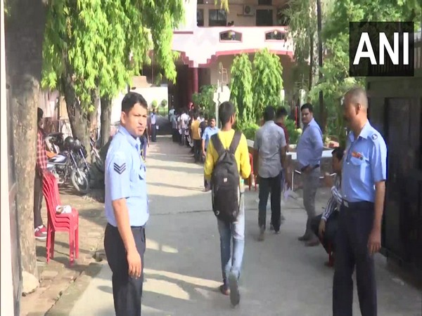 Visuals from outside examination centre. (Photo/ANI)