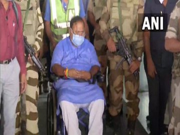 West Bengal Minister Partha Chatterjee arrives at Kolkata airport.  (Photo/ANI)