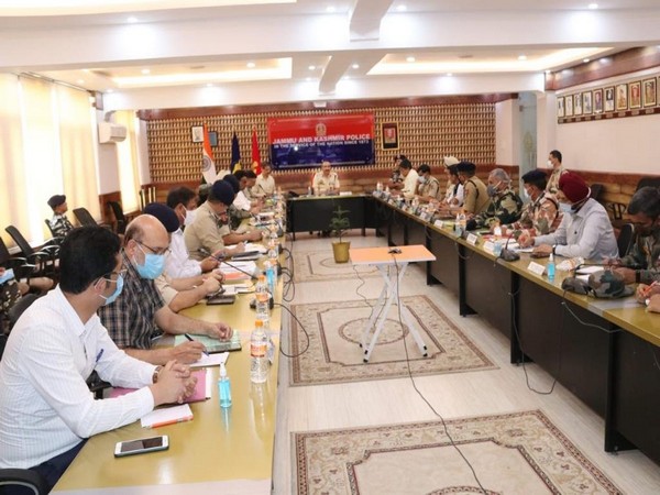 J-K DGP Dilbag Singh chairing meeting (Photo/ANI)