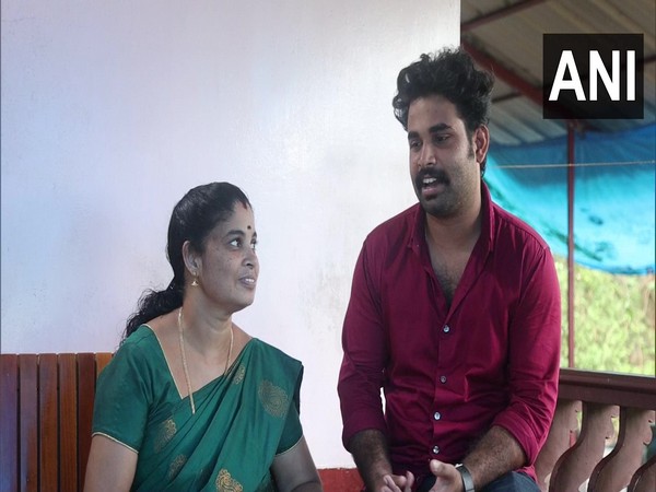 Bindu and Vivek, the mother-son duo who cleared their PSC exam together in Kerala (Photo/ANI)