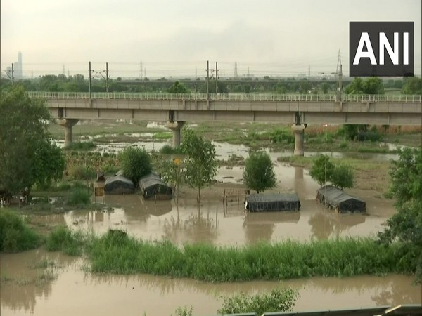 Visual of Yamuna Sunday morning (Photo:ANI)