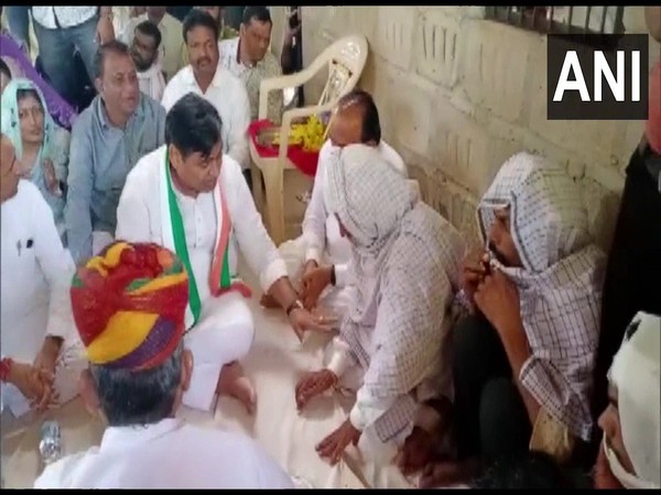 Rajasthan Congress chief Govind Singh Dotasra in Jalore (Photo/ANI)
