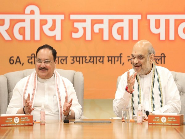 BJP president JP Nadda and Union Home Minister Amit Shah at Bihar BJP Core Committee meeting
