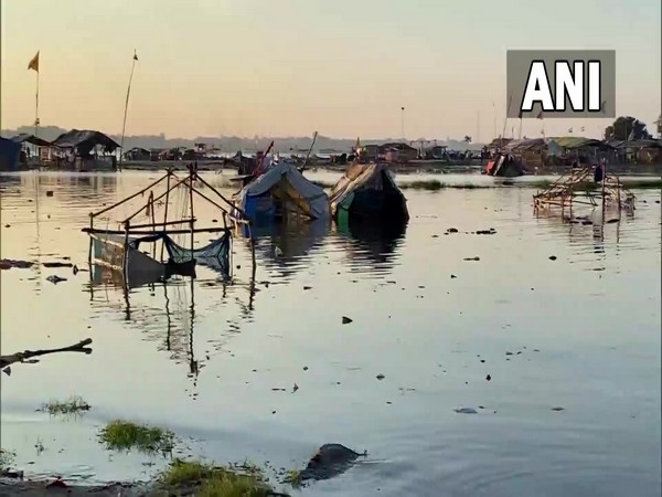 Visual from the spot in Prayagraj, UP (Photo/ANI)