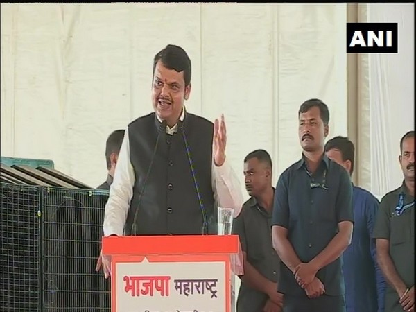 Devendra Fadnavis speaking at an event in Mumbai on Sunday.