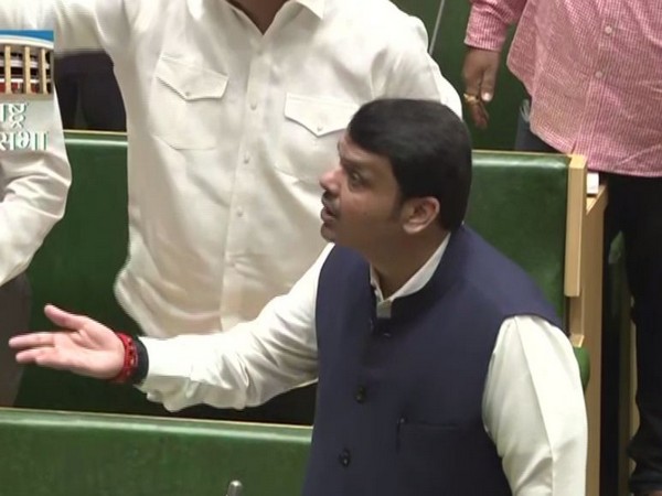 BJP MLA Devendra Fadnavis speaking in the Maharashtra Assembly in Mumbai on Tuesday.