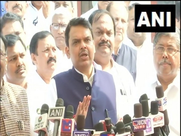 BJP MLA Devendra Fadnavis speaking to reporters in Nagpur on Tuesday. Photo/ANI