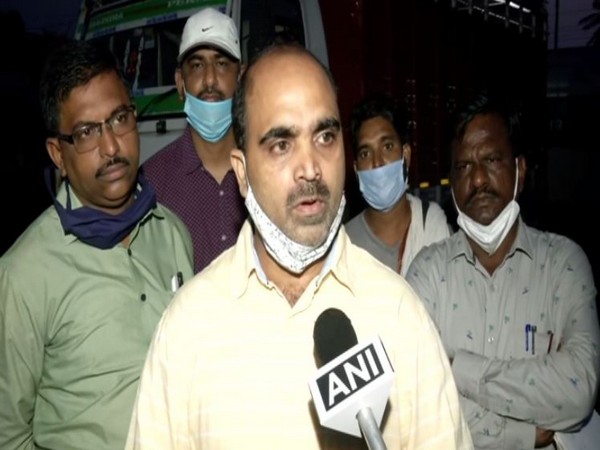 One of the farmers who arrived in the first 'Kisan Rail' from Anantapur in Andhra Pradesh on Friday.