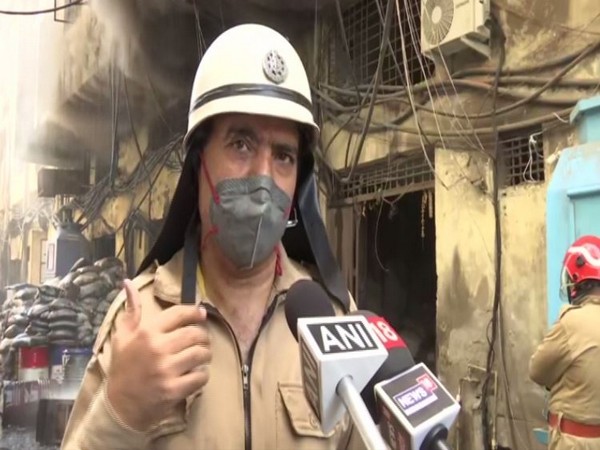 Dhrampal Bhardwaj, Deputy Chief Fire Officer speaking to reporters in New Delhi on Tuesday. [Photo/ANI]