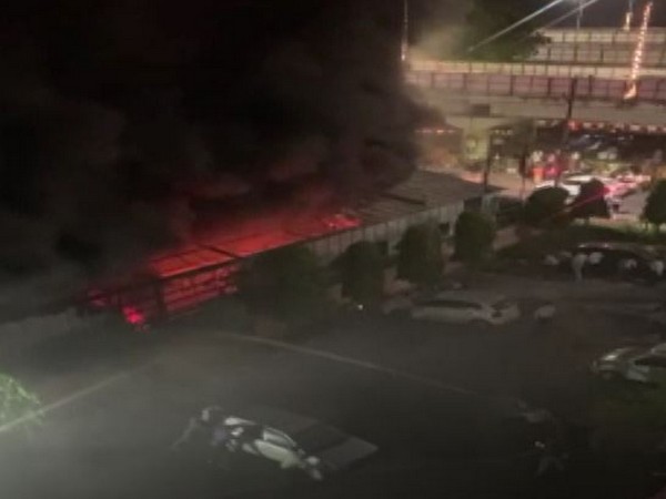 Visuals from the hotel Savvy where the fire broke out (Photo/ANI)