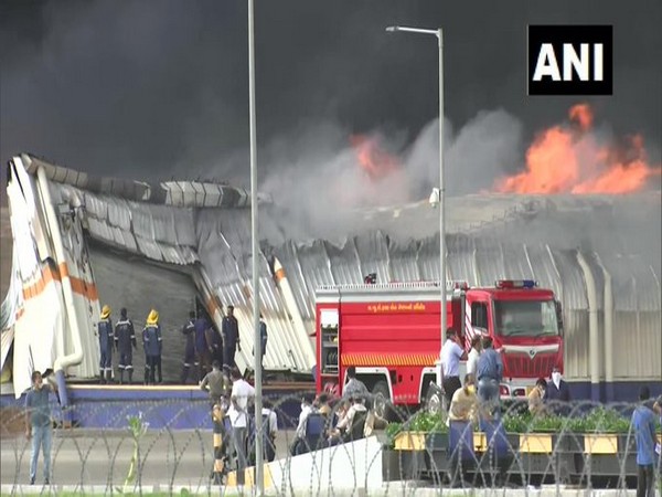 A major fire broke out at a factory in GIDC in Ahmedabad on Wednesday. Photo/ANI