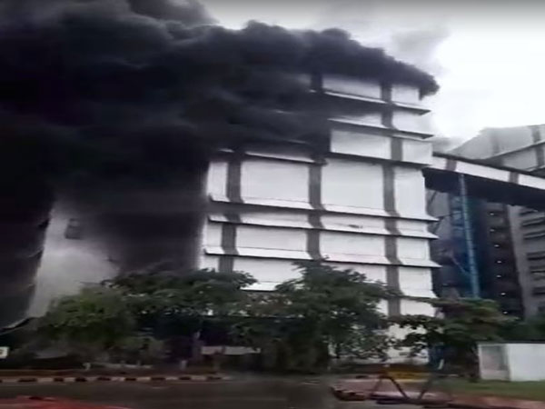 Visual from a fire at the VAL plant in Odisha's Jharsuguda
