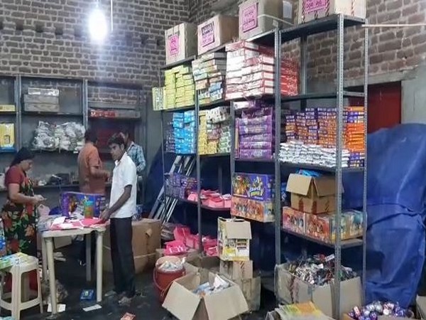 The firecracker godown raided in Jammavaram village of Krishna district on Wednesday. (Photo/ANI)