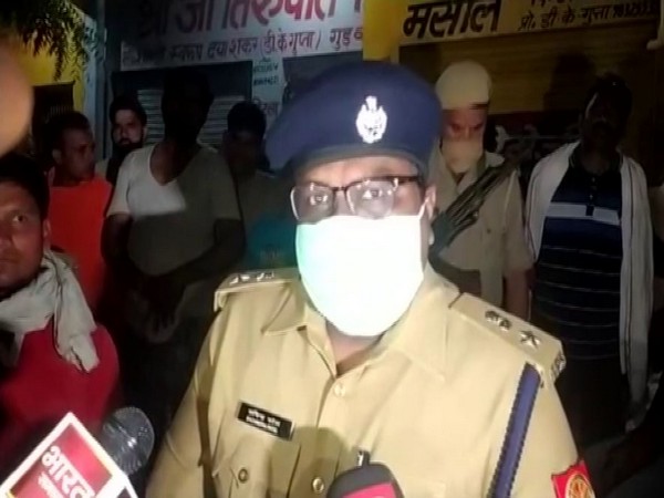 Senior Superintendent of Police (SSP) Sachindra Patel talking to reporters. Photo/ANI