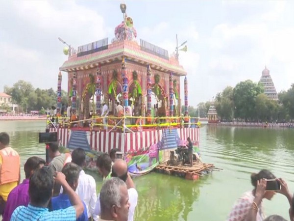 Devotees in Madurai to celebrate 10th day of float festival on Saturday. (Photo/ANI)