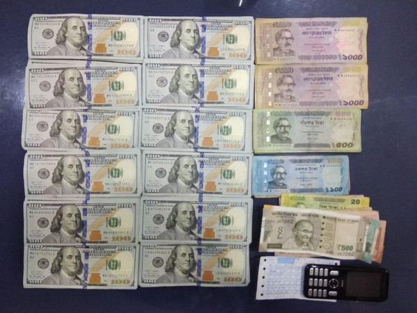 Foreign currency recovered from the possession of the Bangladeshi national by the police in Kolkata. Photo/ANI