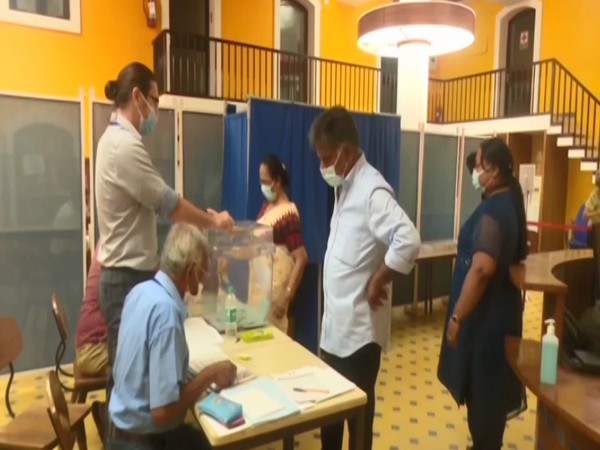 Voting on French Presidential election underway in Puducherry (Photo/ANI)