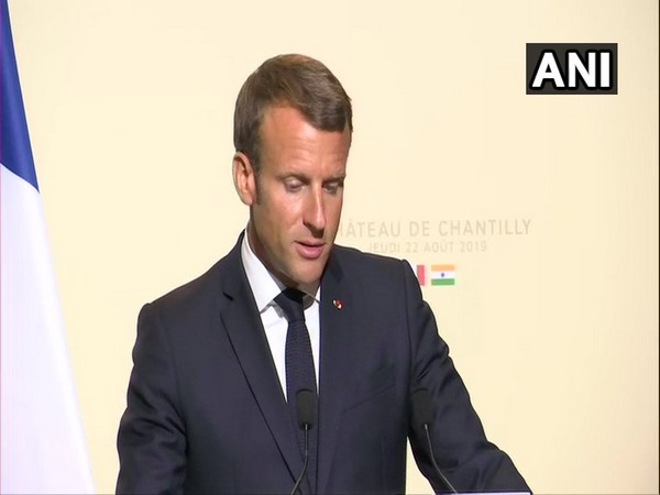 France President Emmanuel Macron in Chantilly on Thursday