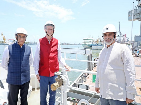 Norwegian Ambassador to India Hans Jacob Frydenlund at Cochin Shipyard Limited. (ANI)