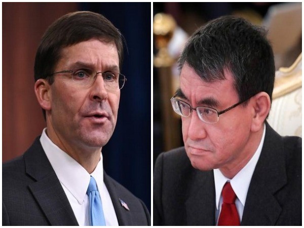US Defence Secretary Mark Esper and Japanese Defense Minister Taro Kono