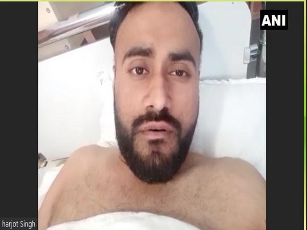 Harjot Singh, Indian student who suffered bullet injuries in Ukraine (Photo:ANI)