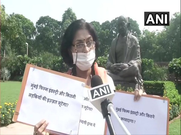 BJP MP Rupa Ganguly speaking to ANI in Parliament premises on Monday. (Photo/ANI)