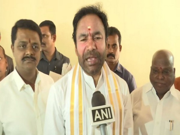 Union Minister G Kishan Reddy speaking to ANI in Hyderabad on Monday. Photo/ANI