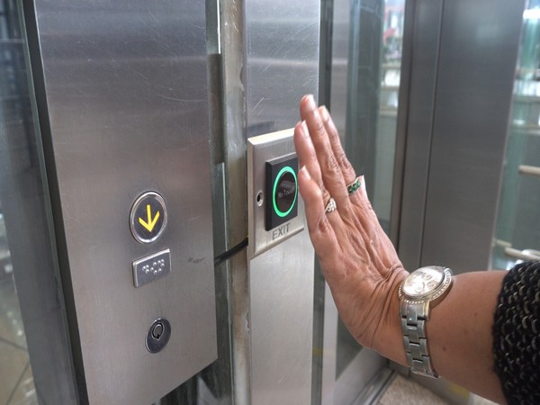 Hyderabad International Airport comes up with contactless elevators. Photo/ANI
