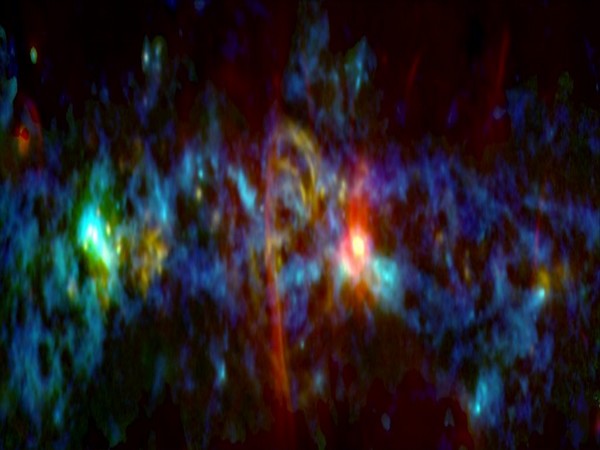 Candy Cane in the center of Milky Way Galaxy (Image Source: NASA)