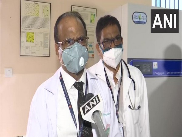 Professor G Sahoo, Dean, IMS and SUM Hospital, Bhubaneswar talking to ANI on Monday. Photo/ANI