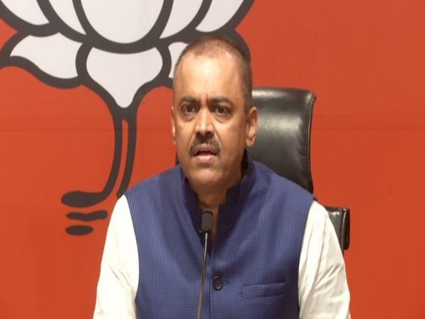 BJP National Spokespersom GVL Narasimha Rao addressing a press conference in New Delhi on Friday. Photo/ANI