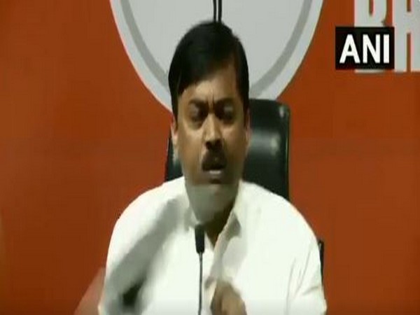 A shoe was hurled at BJP's GVL Narasimha Rao at a BJP press meet in New Delhi. Photo/ANI