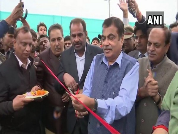 Union Minister of Road Transport and Highways Nitin Gadkari inaugurating flyover in Delhi on Saturday.