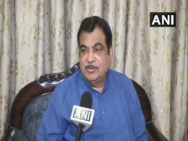 Union Minister Nitin Gadkari speaking to ANI in Nagpur on Monday.