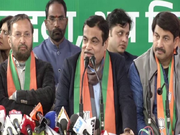 Union Minister Nitin Gadkari speaking to reporters in New Delhi on Friday. Photo/ANI